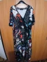 НОВА 3xl ПРЕКРАСНА ДЪЛГА РОКЛЯ С ПЪСТРИ ПЕПЕРУДИ към нея има коланче и скрънч за коса , снимка 1