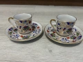 Сервиз за двама два комплекта чаши ръчно рисувани с позлата , снимка 6