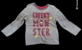 Блузка с дълъг ръкав за момченце на 12-18 месеца"Cheeky monster",Англия/нова, снимка 1