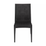 Градински стол от полипропилен с плетен дизайн - Черен, снимка 2