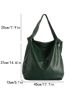 Зелена голяма чанта от мека екокожа, снимка 4