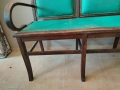 дървено ретро канапе с кожена дамаска, снимка 3