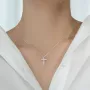SLUYNZ сребърно колие с кръст за жени, снимка 2