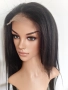 Черна перука от микс естествен косъм и примеси 70 см с Lace 4×4, снимка 6