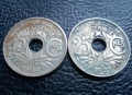 Стара монета 25 сантима 1930 г. и 1933 г. Франция - топ !, снимка 1
