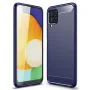 Samsung Galaxy M32 Удароустойчив Carbon Fiber Калъф и Протектор, снимка 1