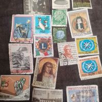 Лепени пощенски марки от Италия, Германия, Япония, Швейцария. , снимка 1 - Филателия - 45202996