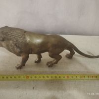 Месингова статуетка лъв, снимка 4 - Други ценни предмети - 45341985
