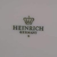 Колекционерски, голям, порцеланов пепелник за пури-със златен кант. Произведен от "HEINRICH"-GERMANY, снимка 4 - Други - 45177630
