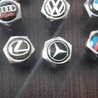 Пластмасови шестоъгълни хром капачки за вентили винтили на различни марка автомобил кола джип ван , снимка 10 - Аксесоари и консумативи - 44975301