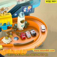 Игра за деца писта с колички на няколко нива - Космическа база - КОД 3851, снимка 3 - Коли, камиони, мотори, писти - 45420040
