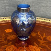 Кристална ваза Bohemia със сребро, снимка 5 - Вази - 45334658