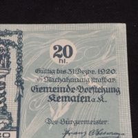 Банкнота НОТГЕЛД 20 хелер 1920г. Австрия перфектно състояние за КОЛЕКЦИОНЕРИ 44980, снимка 7 - Нумизматика и бонистика - 45544647