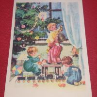 Стара новогодишна пощенска картичка от соца 65г. за КОЛЕКЦИОНЕРИ 44703, снимка 3 - Филателия - 45263102