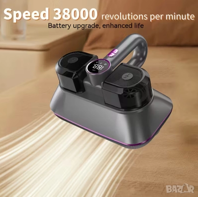 Безжична мощна прахосмукачка за матраци, килими, дивани и др. против акари / 102лв, снимка 1