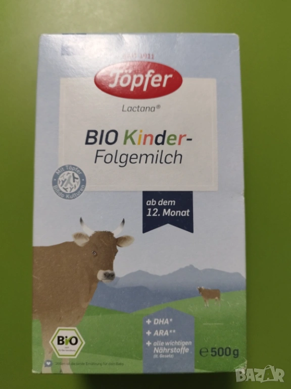 Преходно мляко Topfer Lactana Bio Kinder 12+месеца 500гр., снимка 1
