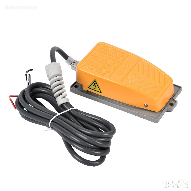 Метален педален превключвател – моментен, устойчив, IP54, снимка 1