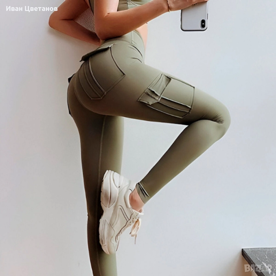 Оформящ дамски панталон с 4 джоба – Висока талия, стегната кройка и максимален комфорт, снимка 1