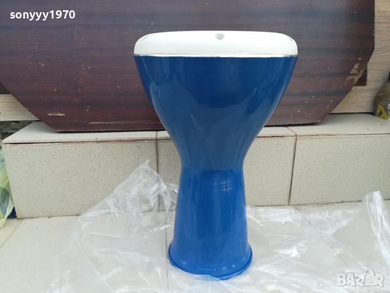 BLUE BASS-СИНЯ ГОЛЯМА ТАРАМБУКА ОТ СИРИЯ 41Х26СМ 2808251200, снимка 1