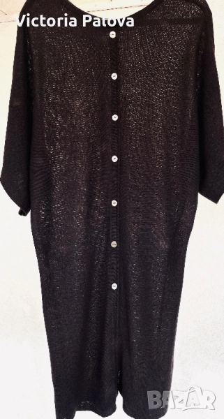 Бутикова рокля шоколад от фин кашмир JUTTA уникален модел, снимка 1