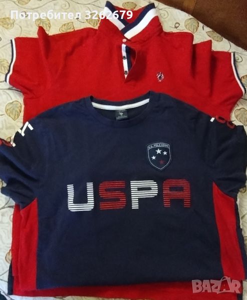 U.S. Polo Assn оригинални 2бр тениски M общо за 30лв, снимка 1