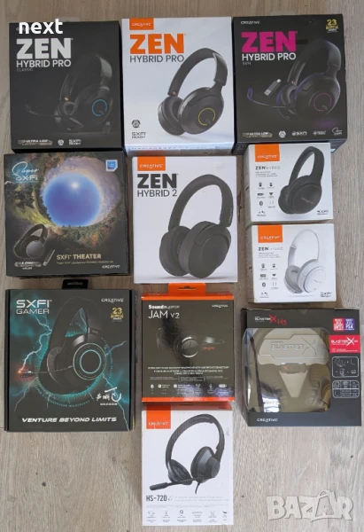 Безжични слушалки Creative ZEN HYBRID PRO Classic SXFI HYBRID GAMER BlasterX Jam HS-720 V2 +Гаранция, снимка 1