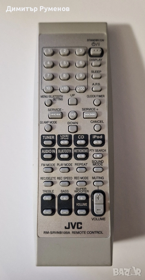 Дистанционно JVC RM-SRVNB100A Ghettoblaster/Boombox RV-NB100, снимка 1