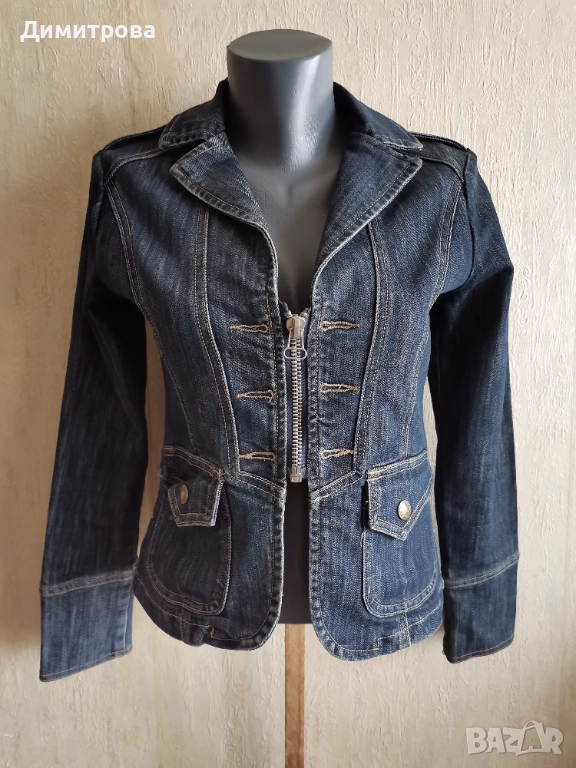 Ефектно дънково сако, яке , снимка 1