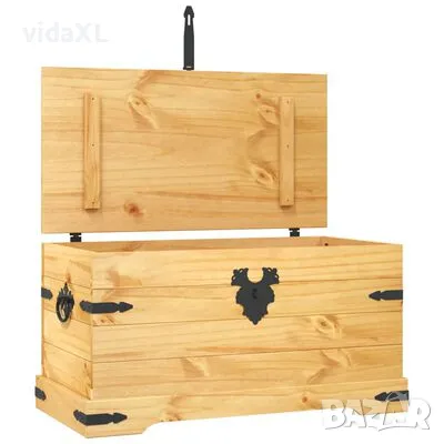 vidaXL Сандък, бор, мексикански стил “Корона“, 91x49,5x47 cм（SKU:243747, снимка 1