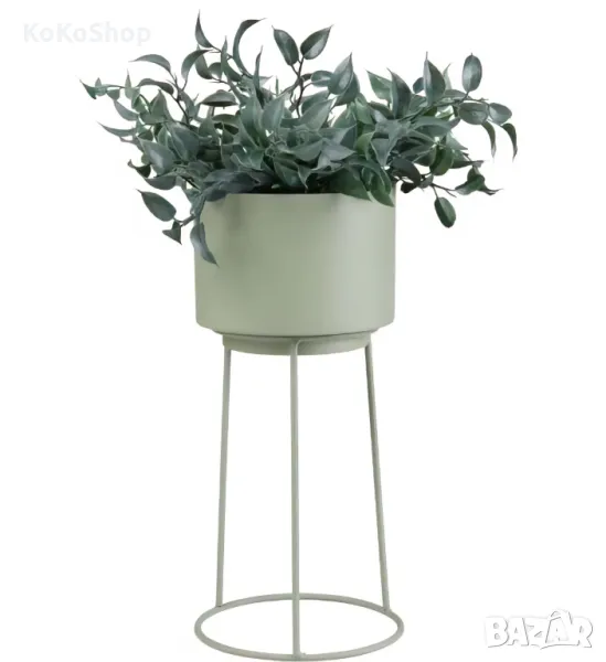 Кашпа на стойка-30 см./метална кашпа на стойка/кашпа, снимка 1