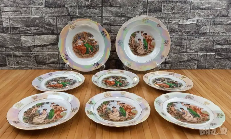 8 седефени чинии - Kahla, снимка 1