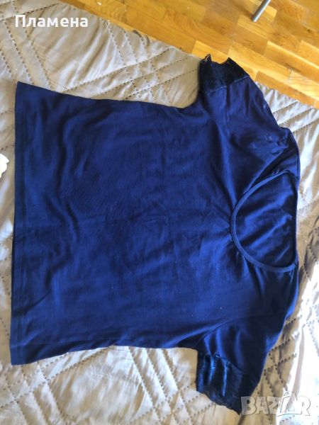 Синя къса тениска С-М, снимка 1
