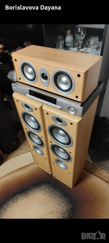 тонколони Jamo E350 + ресивър sony + Субуфер Panasonic , снимка 1
