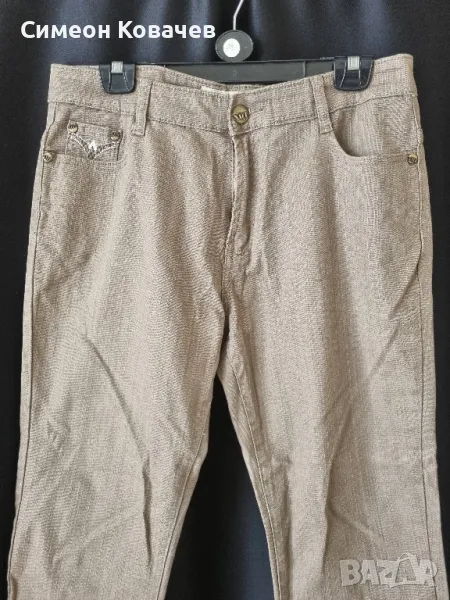 Стилни дънки в цвят каки, снимка 1