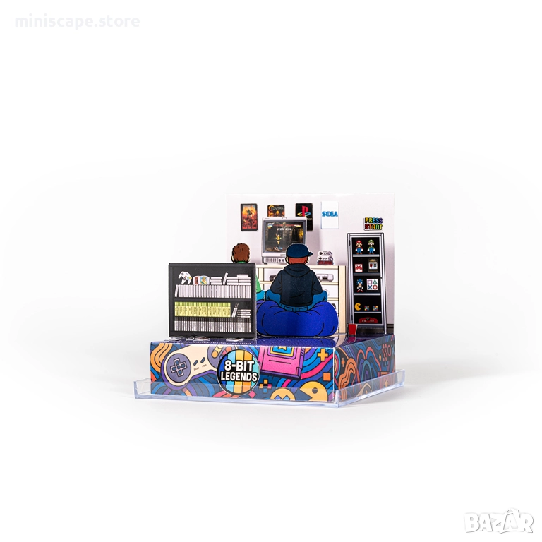 8-bit Legends - ръчно изработен декоративен куб, снимка 1