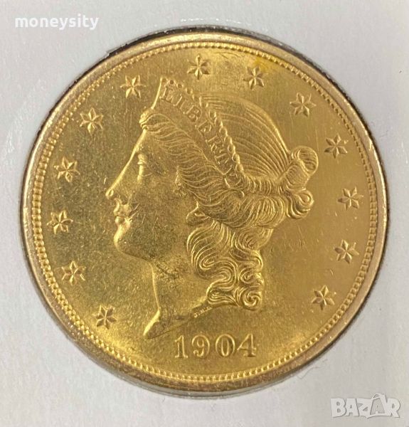 Златна монета 20 Долара 1904 г, злато, снимка 1