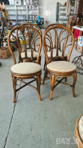  ратанов стол внос от европа, снимка 1