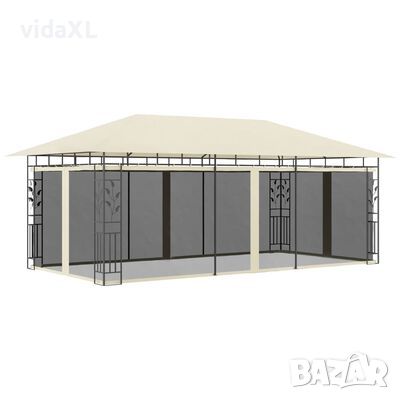 vidaXL Шатра с мрежа против комари, 6x3x2,73 м, кремава(SKU:47971, снимка 1