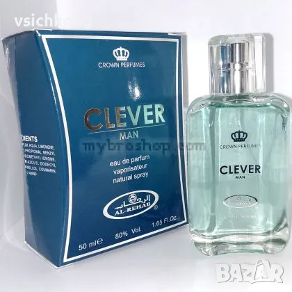 Дълготраен арабски парфюм CLEVER на Al Rehab 50 ml грейпфрут, лайм, бергамот, мандарина, розмарин, п, снимка 1