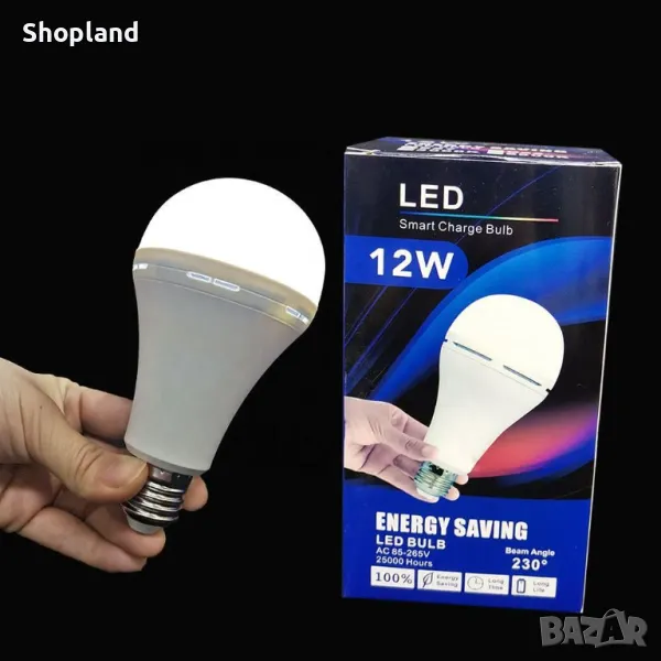 LED крушка за аварийно осветление - 12W, снимка 1