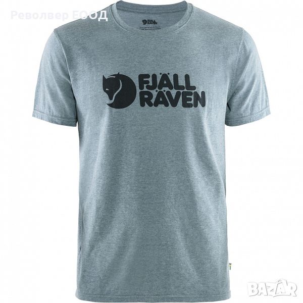Тениска Fjall Raven - Logo, в цвят Uncle Blue-Melange, снимка 1