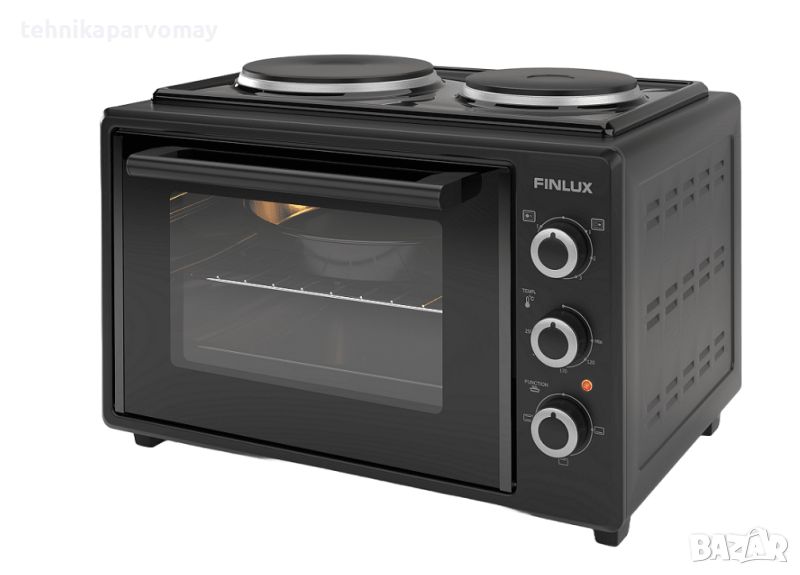 Готварска печка (мини) Finlux FMC-3524F , 2 ток , Черен, снимка 1