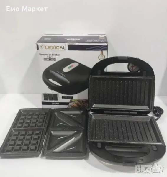 Грил - тостер, LEXICAL, 3 в 1, снимка 1
