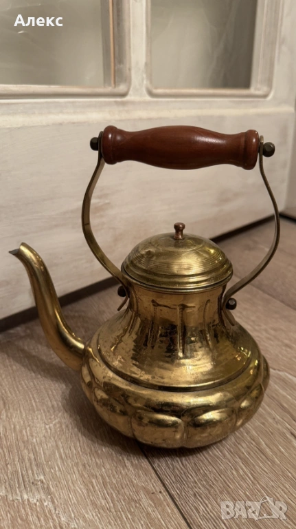 Винтидж месингов чайник, Франция, 900мл, снимка 1