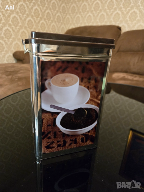 Метална кутия за кафе, снимка 1