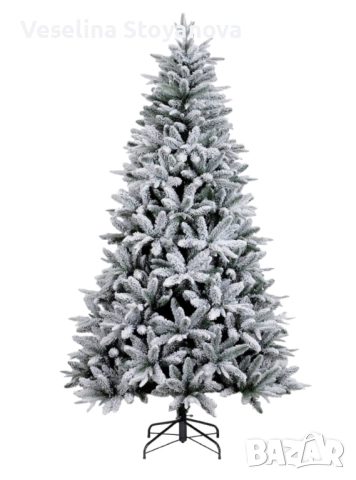 Изкуствена елха K r i n g Melbourne,  Цялата заснежена с метална стойка.