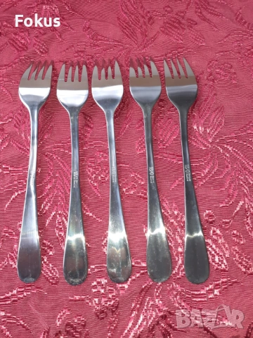 Луксозни прибори вилици Edelstahl Rostfrei - 5 бр. нови, снимка 3 - Антикварни и старинни предмети - 53738208
