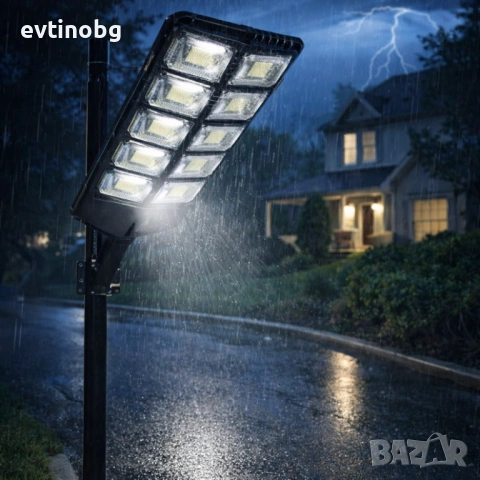 Мощна Соларна Улична Лампа BK-260-10 DRAGON 3000W – С датчик за движение, Конзола и Дистанционно