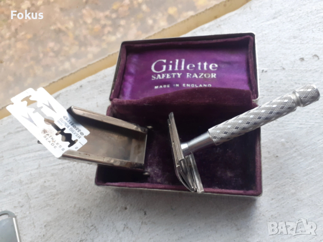 Стара колекционерска самобръсначка Gillette оригинална кутия, снимка 2 - Антикварни и старинни предмети - 53363681