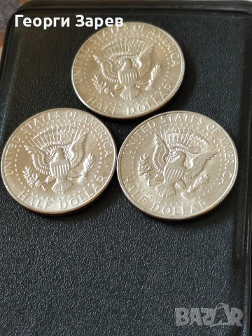 1/2 долар 1967,68 и 69 год,"Президент Кенеди" сребро, тегло 34.50 гр, проба 400/1000, снимка 3 - Нумизматика и бонистика - 54199548